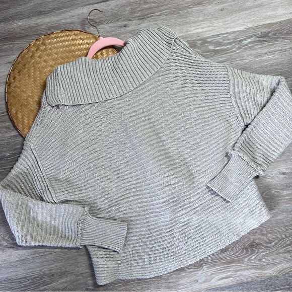 Free people ribbed knit collared marlie sweater women’s size S - Picture 8 of 8